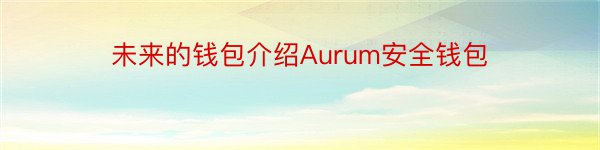 未来的钱包介绍Aurum安全钱包